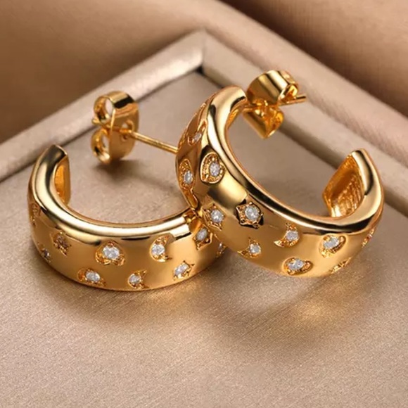 Star Moon C Type Earring - Picture 3 of 4